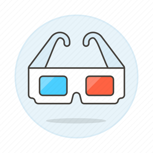 3d, blue, cinema, glasses, movies, red, theater icon - Download on Iconfinder