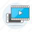 app, button, film, media, mobile, movie, phone, play, player, streaming, video 