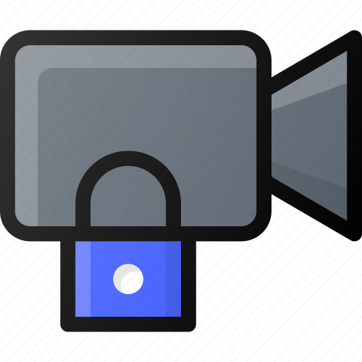 Lock, camera, movie, video, film, clip icon - Download on Iconfinder