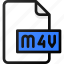 m4v, file, movie, video, film, clip 