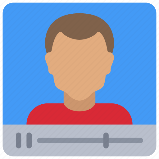 Male, in, video, person, avatar, user, man icon - Download on Iconfinder