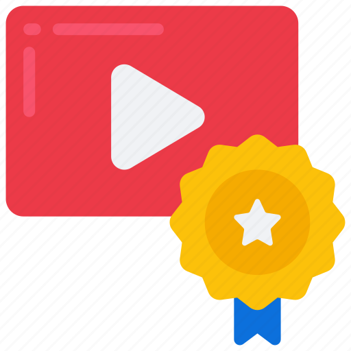 Vlog, award, vlogging, reward, ribbon icon - Download on Iconfinder