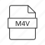 m4v document, m4v file, m4v file icon, m4v format, m4v icon, m4v, itunes video file 
