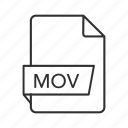 mov file extension, mov file icon, mov format, mov icon, mov, movie file, apple quicktime movie