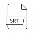 srt document, srt file, srt file icon, srt format, srt icon, subrip caption files, srt