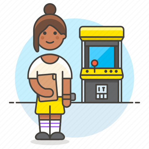 Arcade, fashioned, female, game, gamer, old, retro icon - Download on Iconfinder