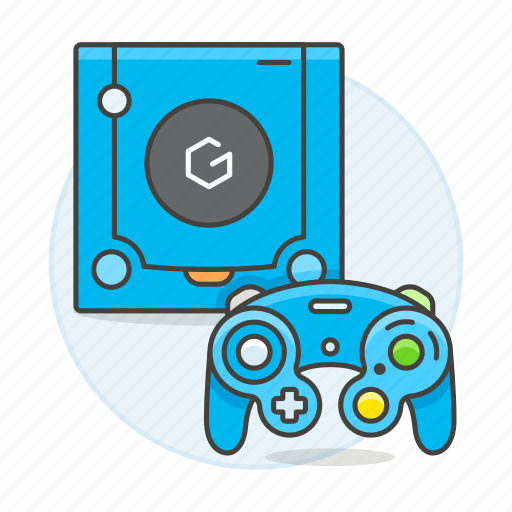 Blue, consoles, controller, game, gamecube, nintendo, retro icon - Download on Iconfinder
