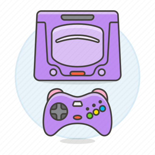 Consoles, controller, game, purple, retro, saturn, sega icon - Download on Iconfinder