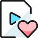 video, file, heart