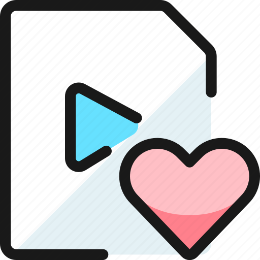 Video, file, heart icon - Download on Iconfinder