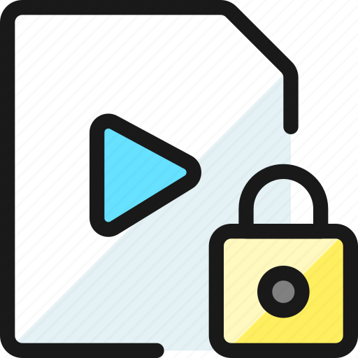 Video, file, lock icon - Download on Iconfinder