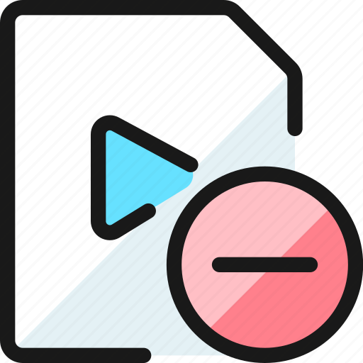 Video, file, subtract icon - Download on Iconfinder