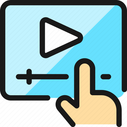Video, player, adjust, finger icon - Download on Iconfinder