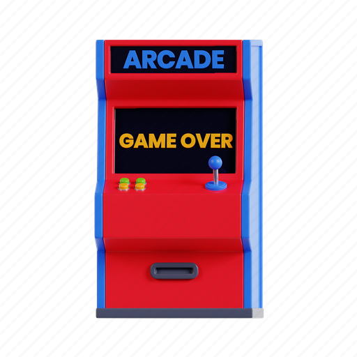 Arcade, machine, retro, play, game, screen, gaming 3D illustration - Download on Iconfinder