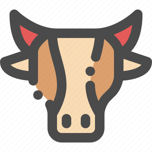 Animal, cattle, cow, head, village icon - Download on Iconfinder