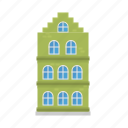 building, facade, home, house, renaissance, townhouse, village 