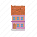facade, home, house, old, shingle, townhouse, village