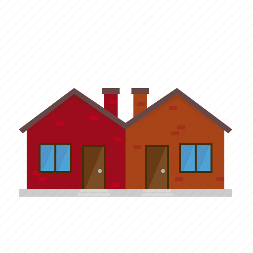 Building, facade, house, townhouse, twin house, village icon - Download on Iconfinder