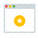 application, favorite, interface, star, window