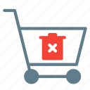 buy, cart, delete, shopping, trash, trolley