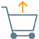 arrow, buy, cart, remove, shopping, trolley