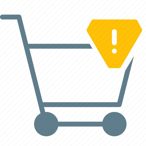 Alert, buy, cart, shopping, trolley, warning icon - Download on Iconfinder