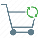 buy, cart, shopping, sync, trolley