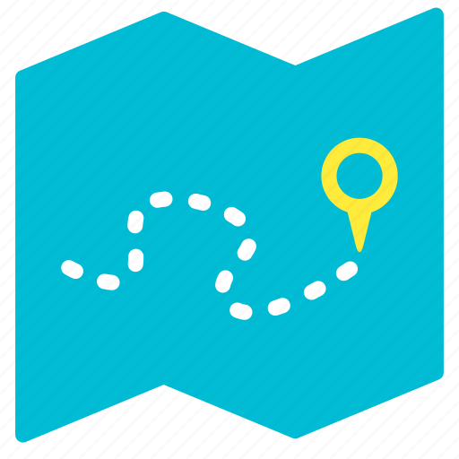 Itinerary, journey, location, map, plan, travel icon - Download on Iconfinder