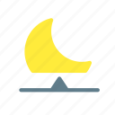 crescent, forecast, moon, night, rise, weather