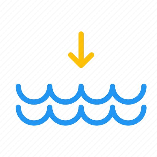 Arrow, down, forecast, tide, water, weather icon - Download on Iconfinder