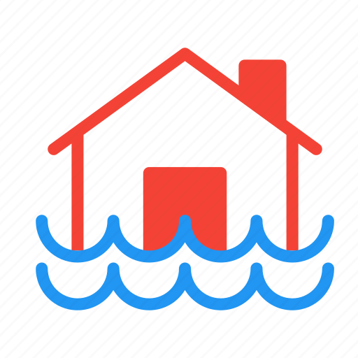Disaster, flood, forecast, house, weather icon - Download on Iconfinder