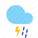 cloud, forecast, lightning, rain, shower, thunderstorm, weather