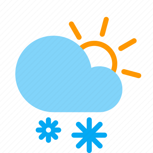Cloud, day, forecast, snow, snowflake, sun, weather icon - Download on Iconfinder