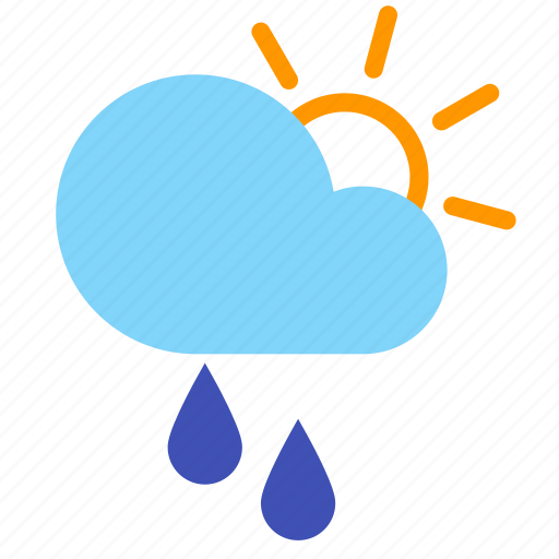Cloud, day, forecast, rain, sprinkle, sun, weather icon - Download on Iconfinder