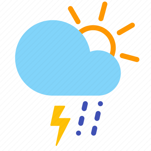 Cloud, day, lightning, rain, sleet, storm, weather icon - Download on Iconfinder