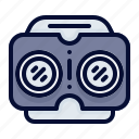 virtual, reality, icon, pack, stereoscope