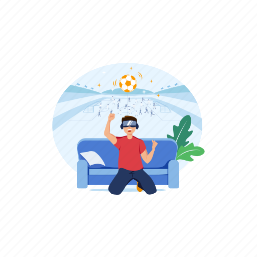 Headset, reality, virtual, innovation, entertainment, futuristic, glasses illustration - Download on Iconfinder