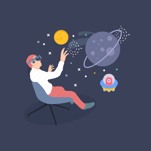 Man in space, space, technology, universe, virtual reality icon - Download on Iconfinder