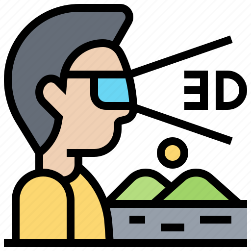 3d, accessory, experience, glasses, virtualization icon - Download on Iconfinder