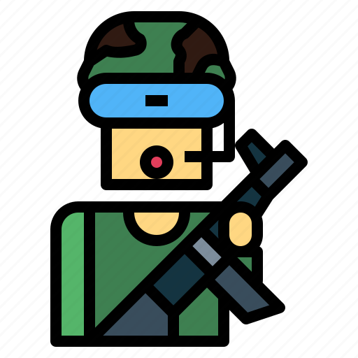 Glasses, gun, playing, soldier, vr icon - Download on Iconfinder