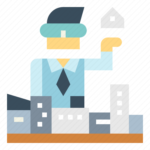 Architect, building, glasses, man, vr icon - Download on Iconfinder