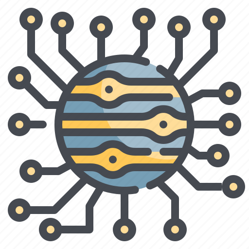 Planet, world, cyberspace, connection, technology icon - Download on Iconfinder
