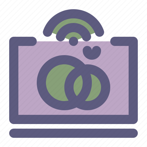 Virtual wedding, minimony, micro wedding, online wedding icon - Download on Iconfinder