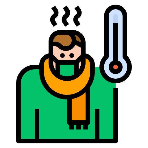 Cold, fever, flu, sick, thermometer, virus, outbreak icon - Free download