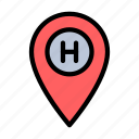 location, map, hospital, medical, healthcare