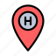 location, map, hospital, medical, healthcare 