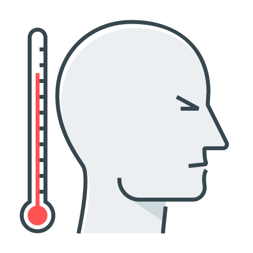 Fever, hot, sick, temperature, thermometer, virus icon - Free download