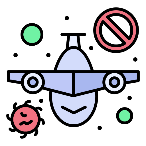 Plane, prohibit, travel, warning icon - Free download