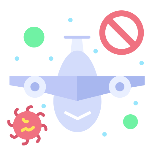 Plane, prohibit, travel, warning icon - Free download