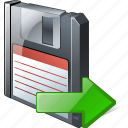backup, data, disk, export, file, floppy, save
